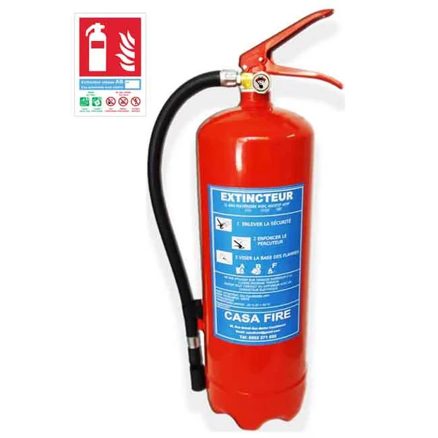 Extincteur eau pulvérisée + additif 9 L