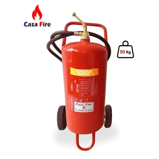 Extincteur poudre ABC 50 kg mobile