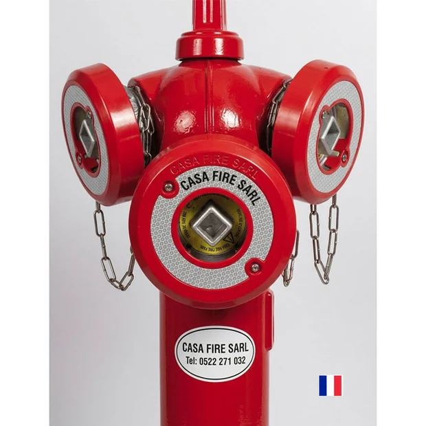 Poteau d’incendie DN100 — 3 prises